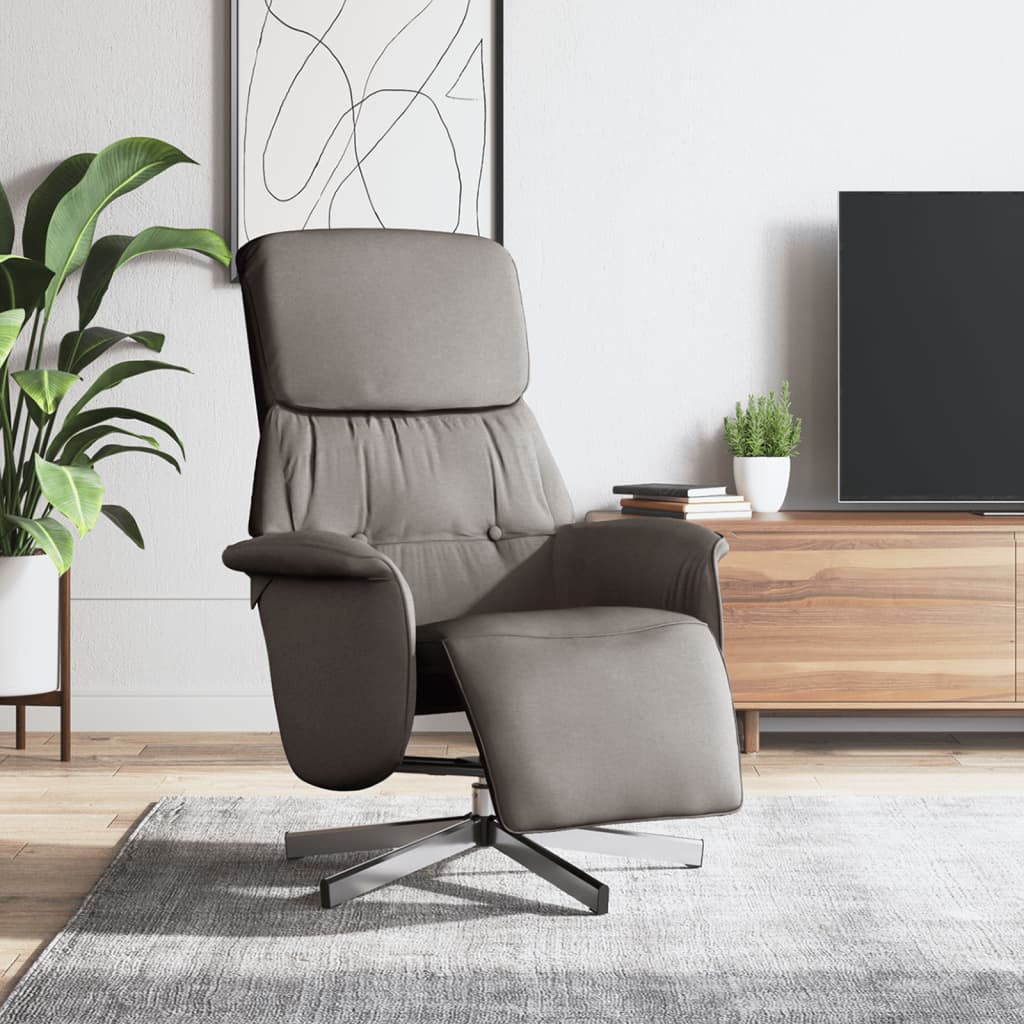 JUNG Vida Relaxsessel mit Fußteil Taupe Stoff