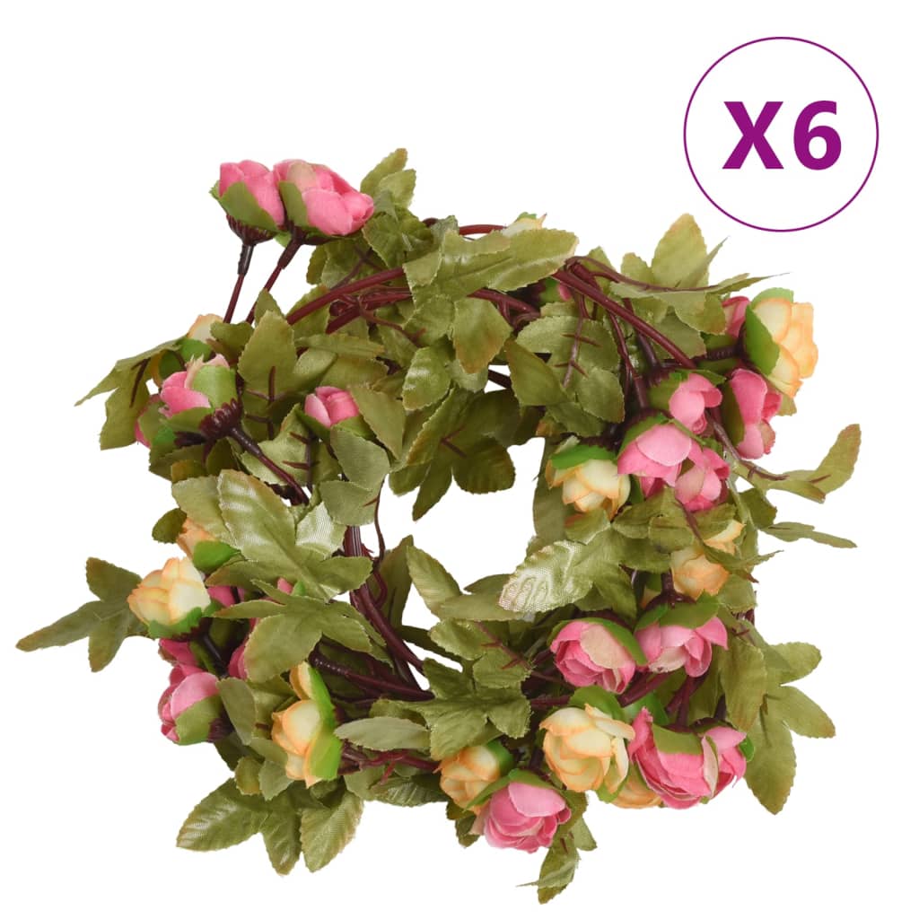 JUNG Vida Blumengirlanden Blumen 6 Stk. Rosa 215 cm