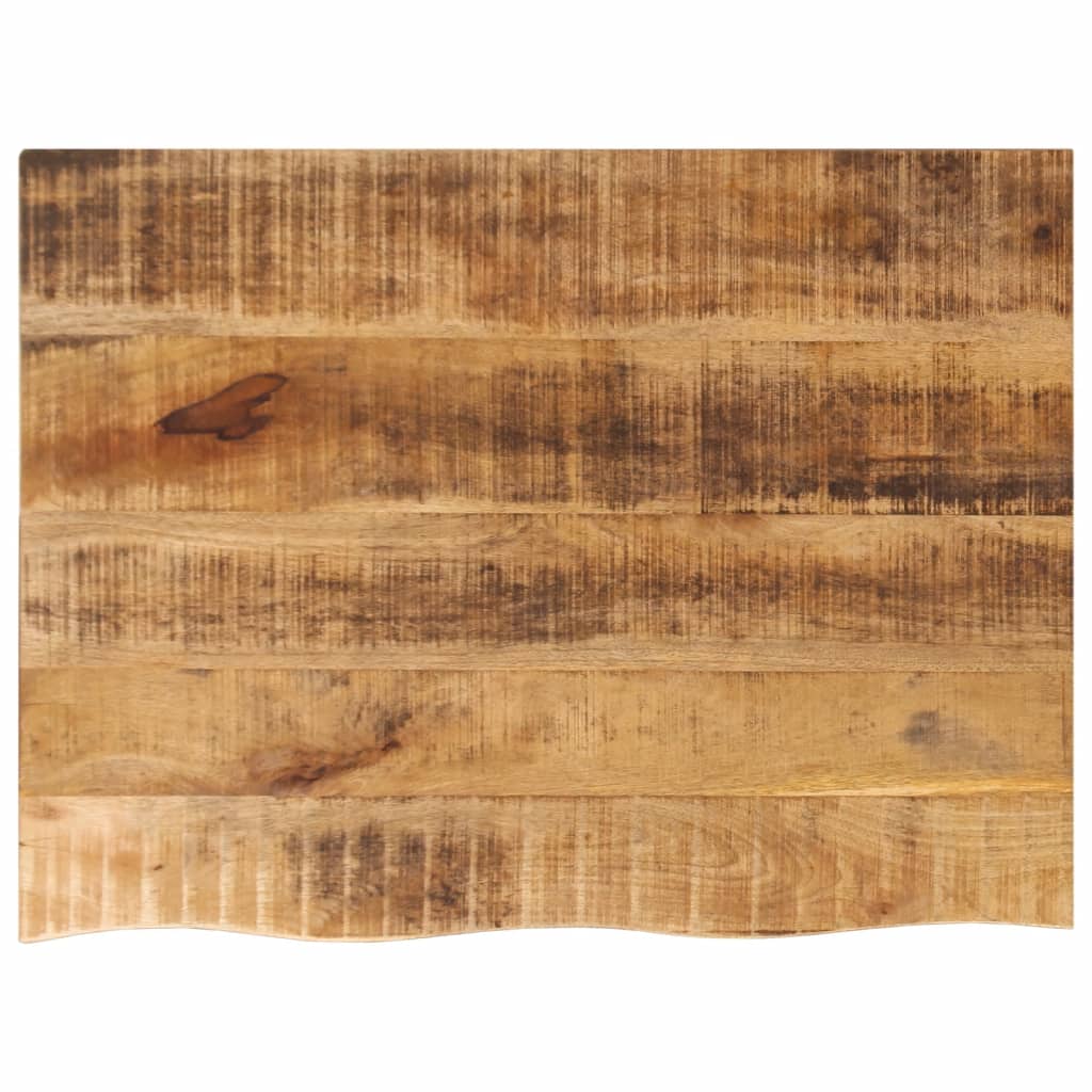 JUNG Vida Tischplatte 70x60x2,5 cm Baumkante Massivholz Raues Mangoholz