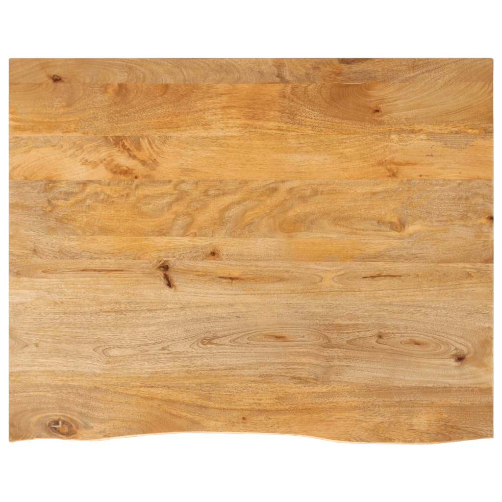 JUNG Vida Tischplatte mit Baumkante 90x80x2,5 cm Massivholz Mango