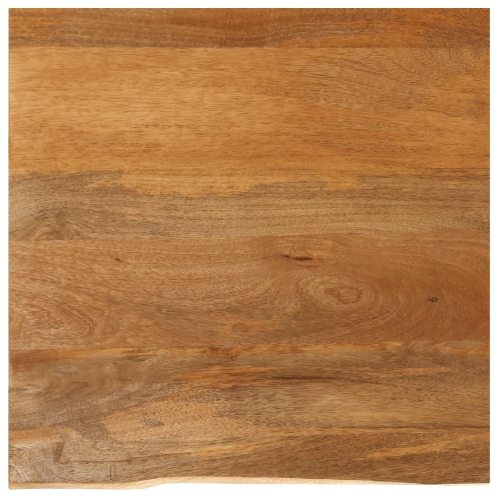 JUNG Vida Tischplatte mit Baumkante 40x40x3,8 cm Massivholz Mango