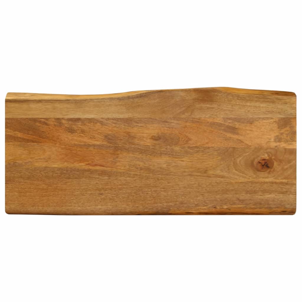 JUNG Vida Tischplatte mit Baumkante 80x40x3,8 cm Massivholz Mango