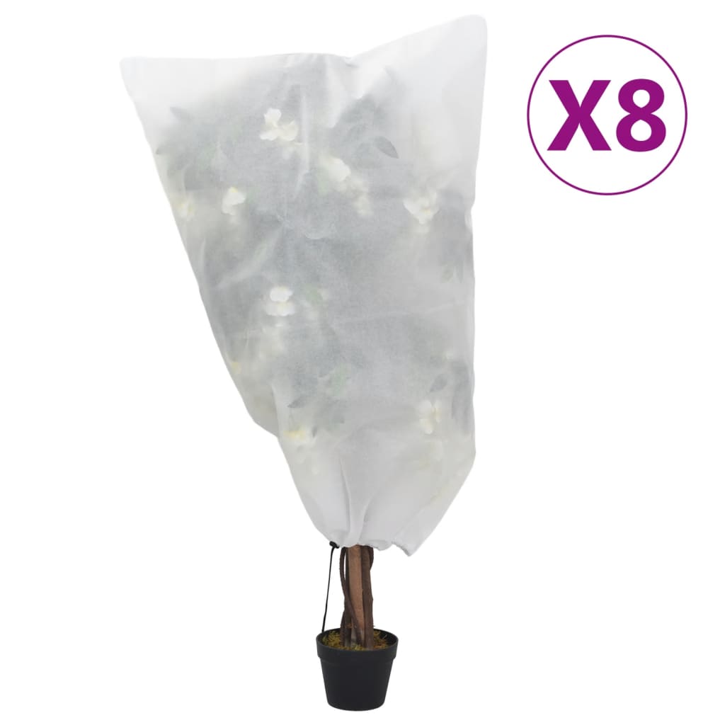 JUNG Vida Wintervlies mit Kordelzug 8 Stk. 70 g/m² 0,8x0,8 m