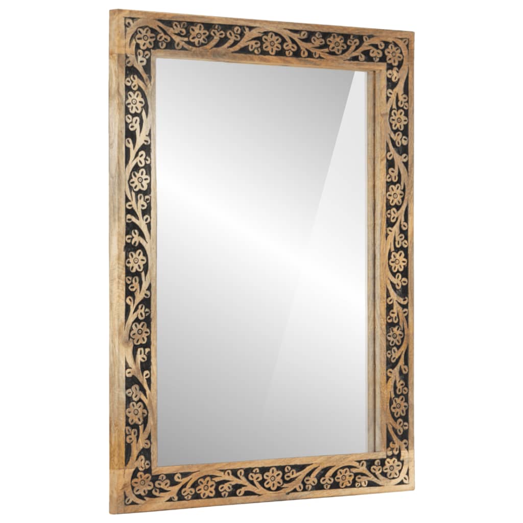 JUNG Vida Badspiegel 50x70x2,5 cm Massivholz Mango und Glas