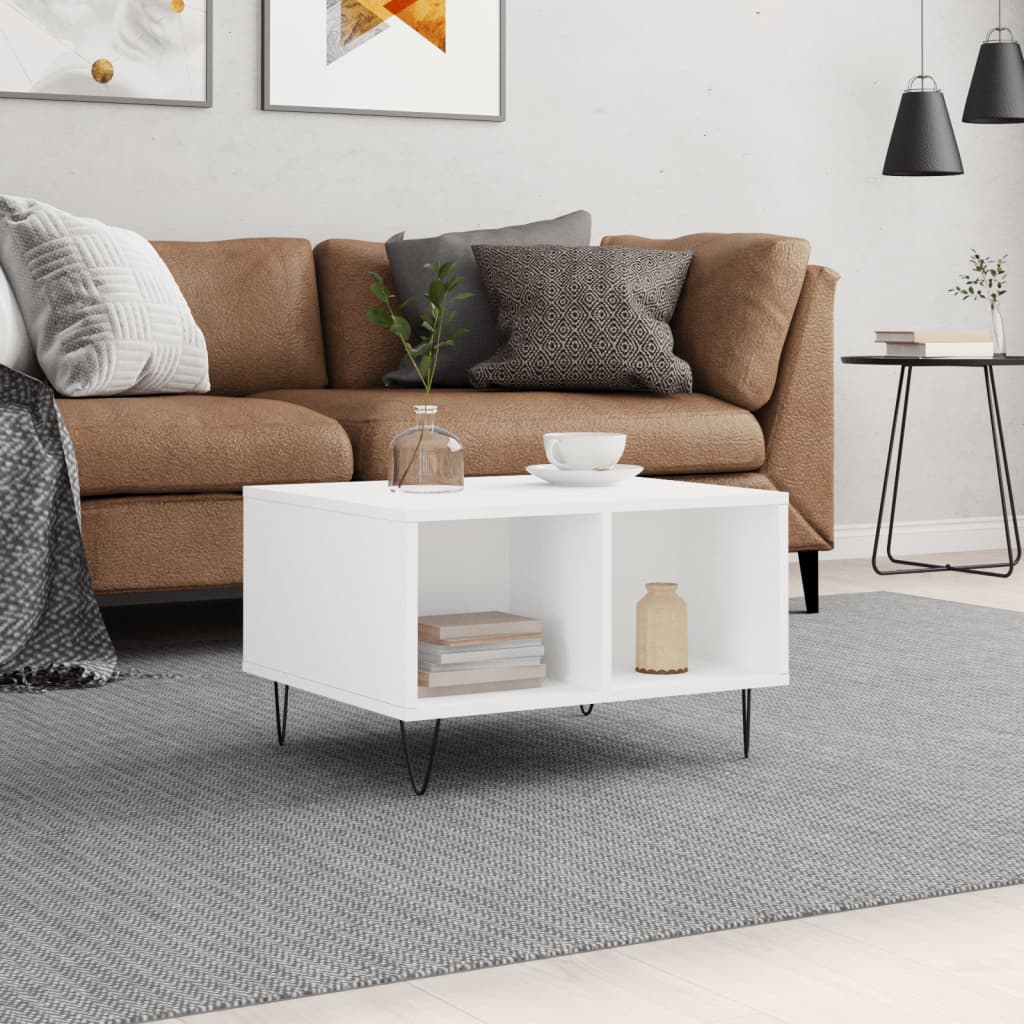 JUNG Vida Couchtisch Weiß 60x50x36,5 cm Holzwerkstoff
