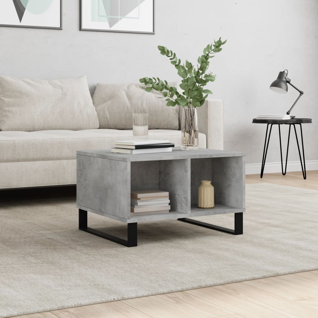 JUNG Vida Couchtisch Betongrau 60x50x36,5 cm Holzwerkstoff