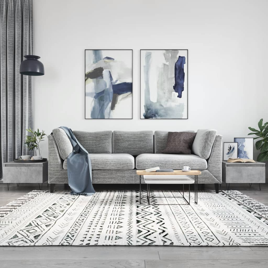 JUNG Vida Couchtische 2 Stk. Betongrau 50x46x35 cm Holzwerkstoff