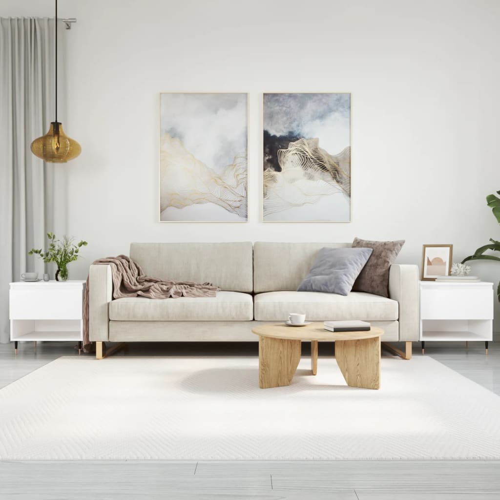 JUNG Vida Couchtische 2 Stk. Weiß 50x46x50 cm Holzwerkstoff