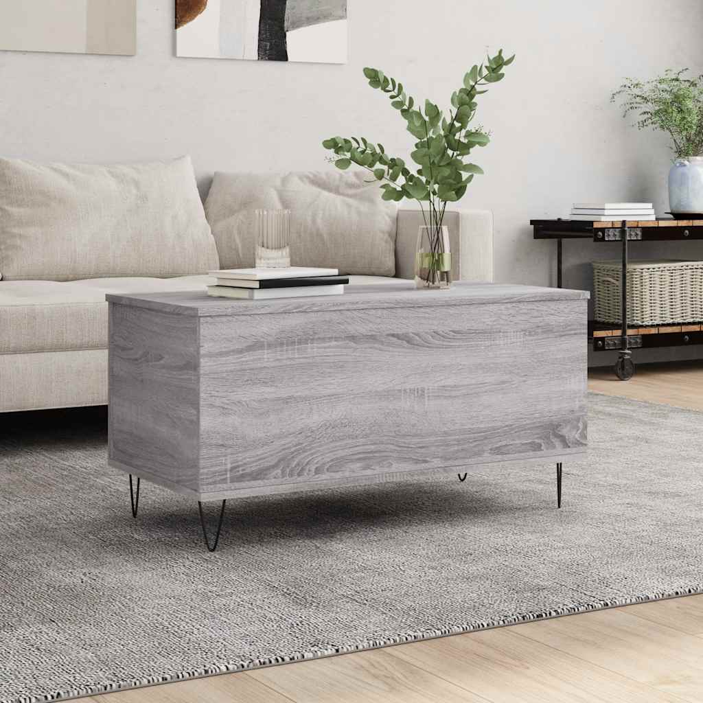 JUNG Vida Couchtisch Grau Sonoma 90x44,5x45 cm Holzwerkstoff