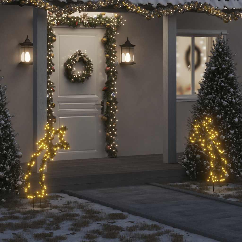 JUNG Vida Sternschnuppe mit Erdspießen und 115 LEDs 89 cm