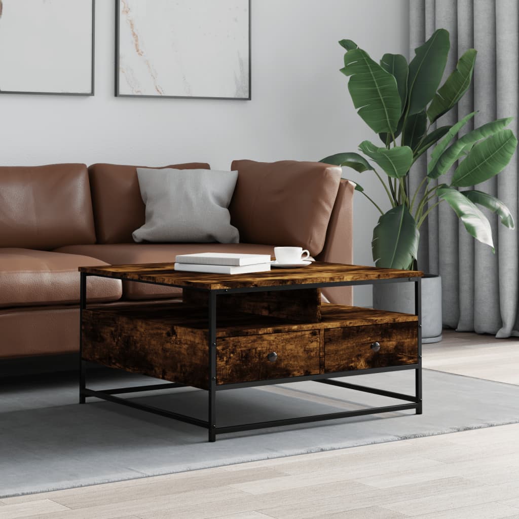 JUNG Vida Couchtisch Räuchereiche 80x80x45 cm Holzwerkstoff