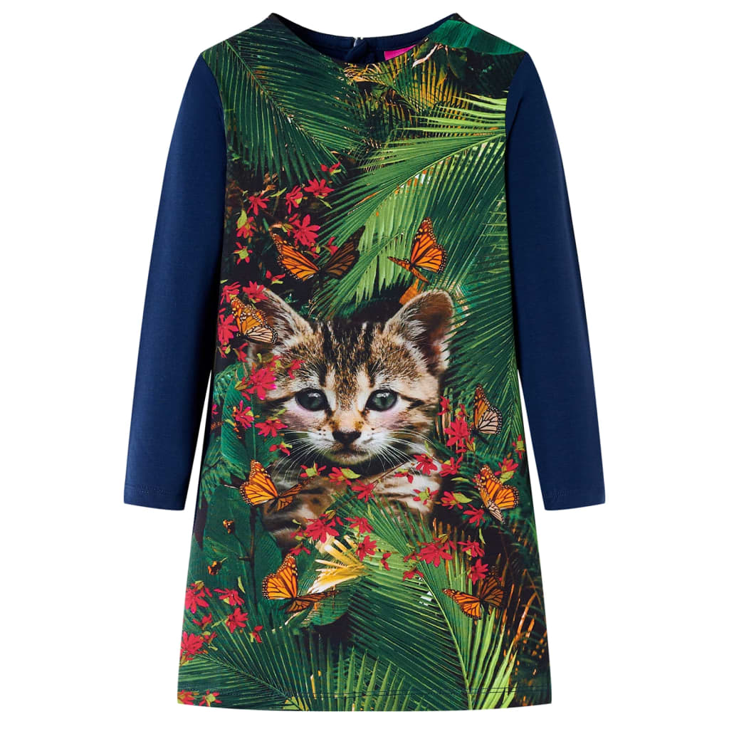 JUNG Vida Kinderkleid mit Langen Ärmeln Marineblau 104
