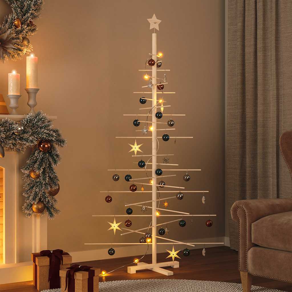 JUNG Vida Weihnachtsbaum Holz zum Schmücken 180 cm Massivholz Kiefer