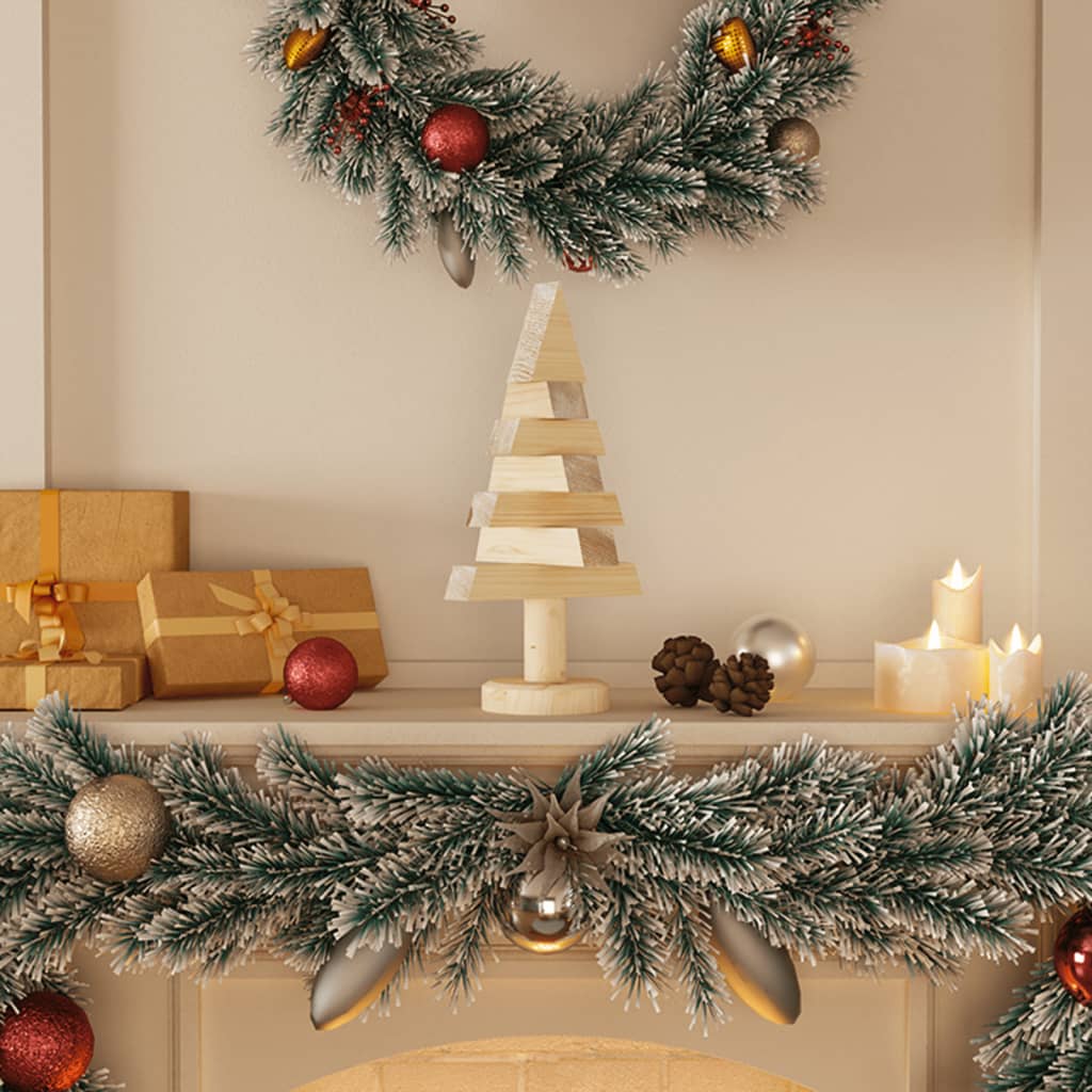 JUNG Vida Deko-Weihnachtsbäume 2 Stk. Holz 30 cm Massivholz Kiefer