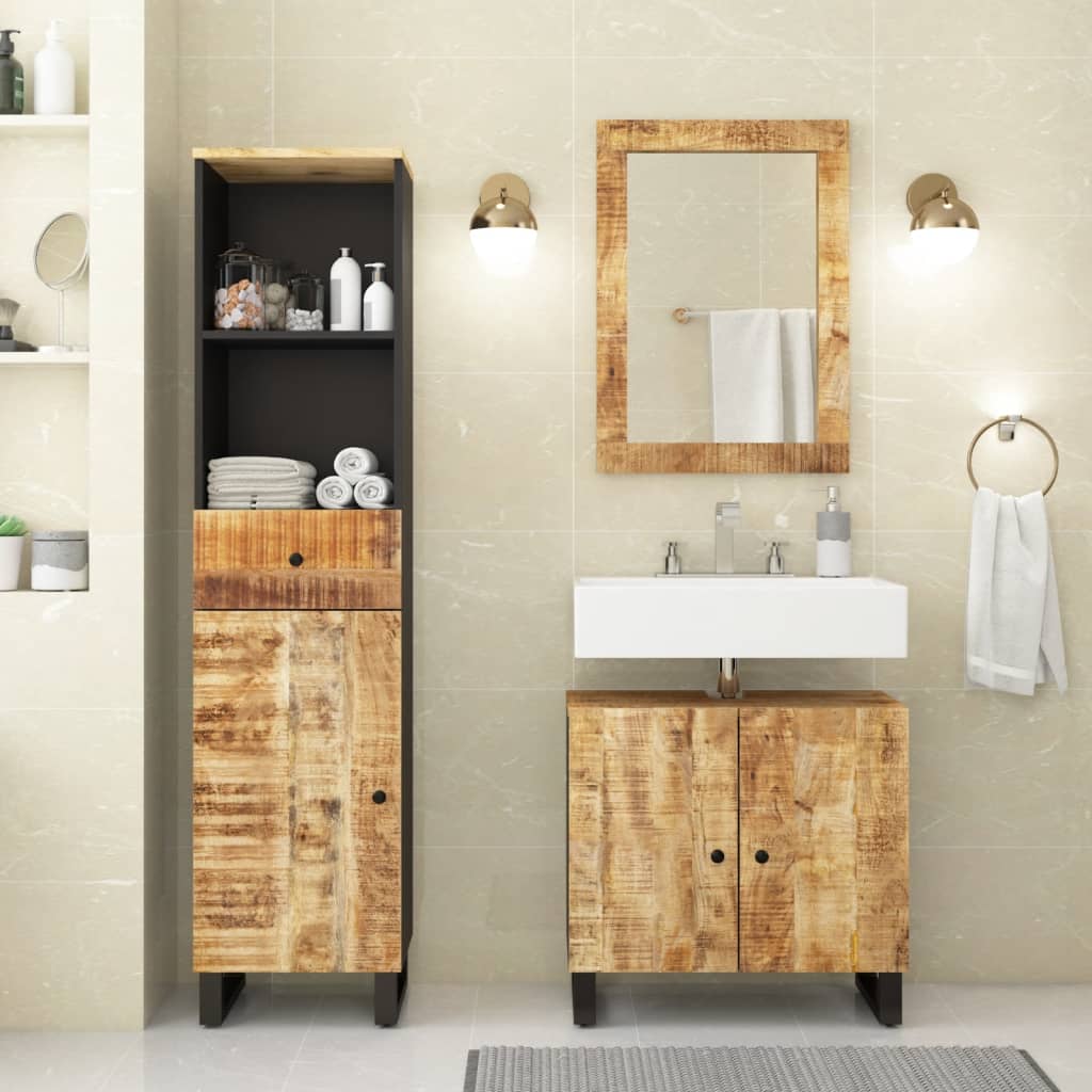 JUNG Vida 3-tlg. Badmöbel-Set Massivholz Mango