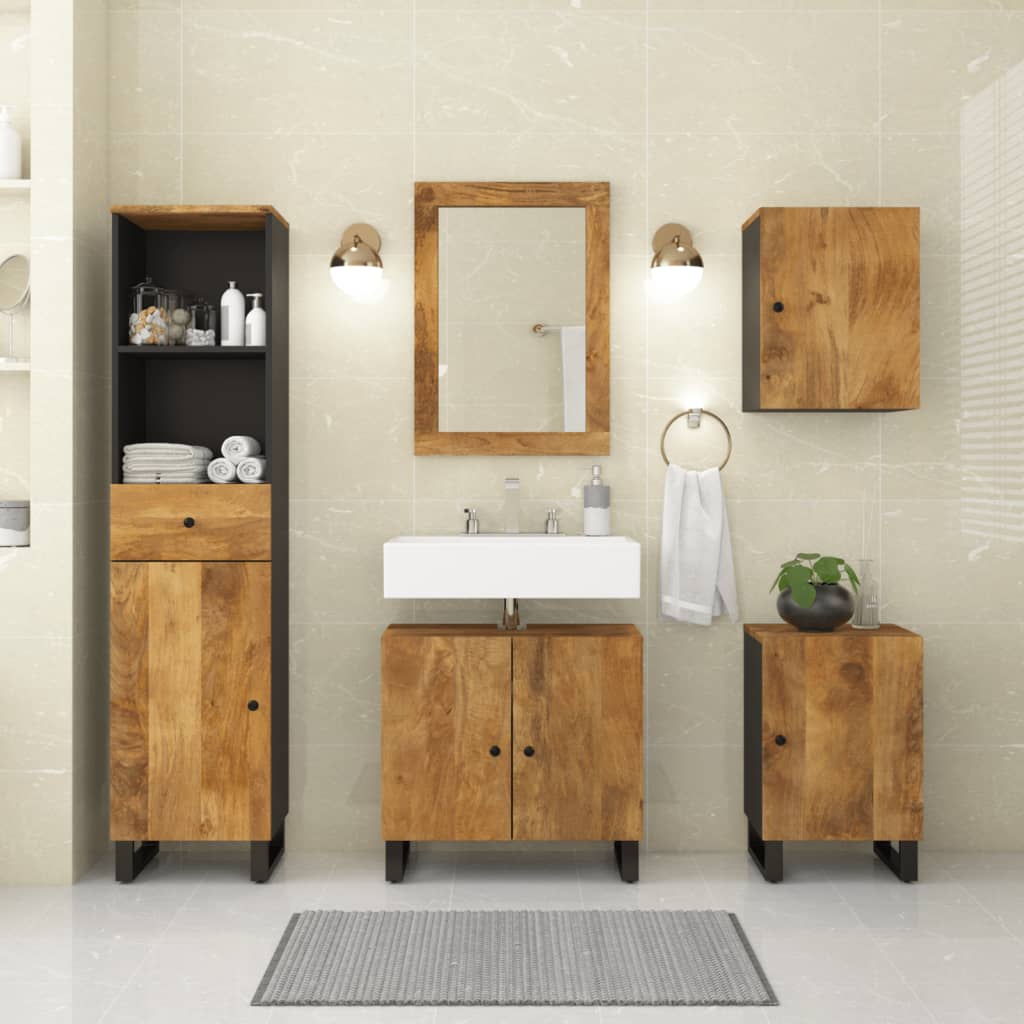 JUNG Vida 5-tlg. Badmöbel-Set Massivholz Mango