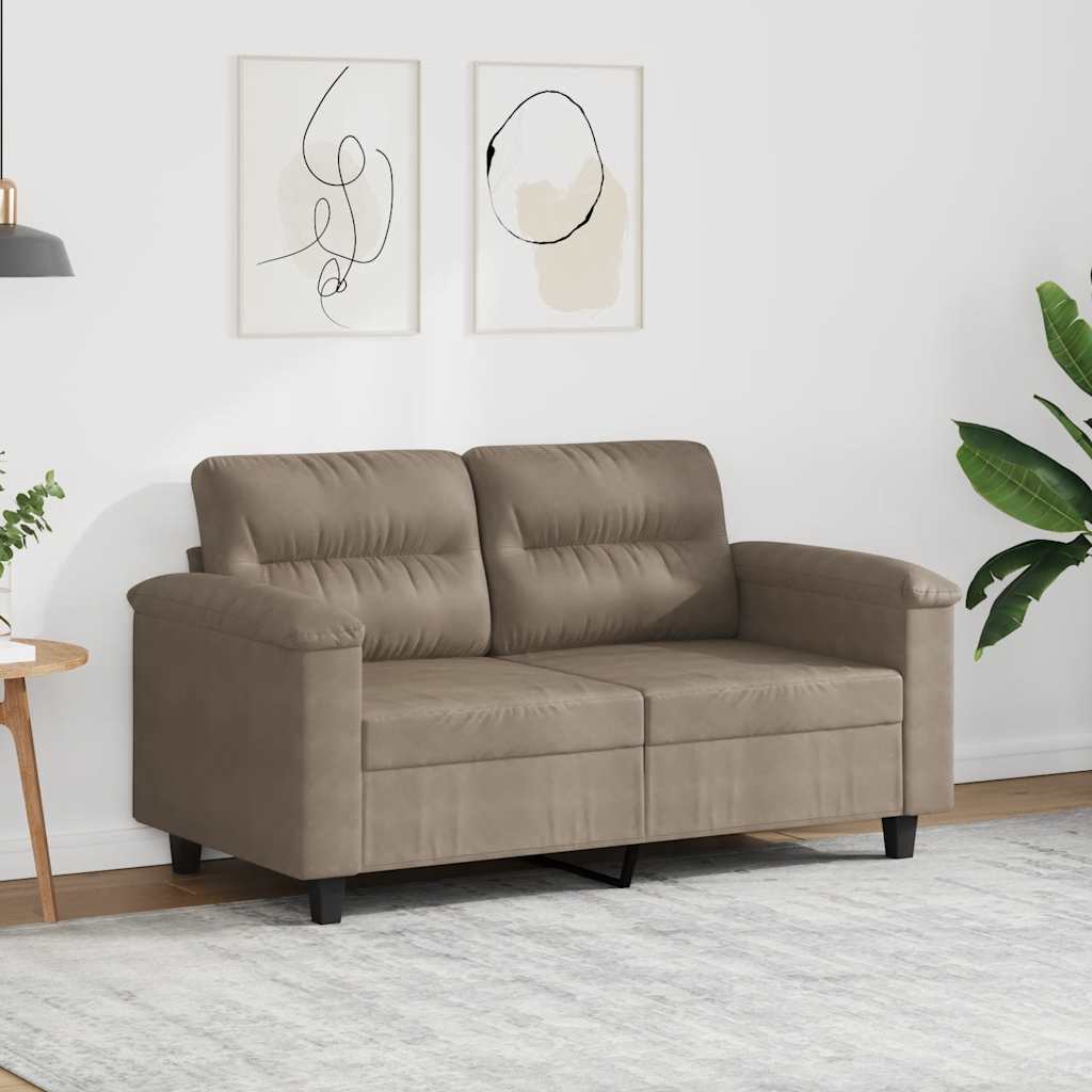 JUNG Vida 2-Sitzer-Sofa Taupe 120 cm Mikrofasergewebe