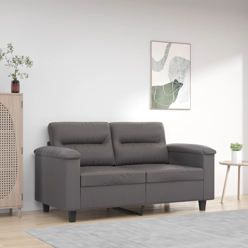JUNG Vida 2-Sitzer-Sofa Grau 120 cm Kunstleder