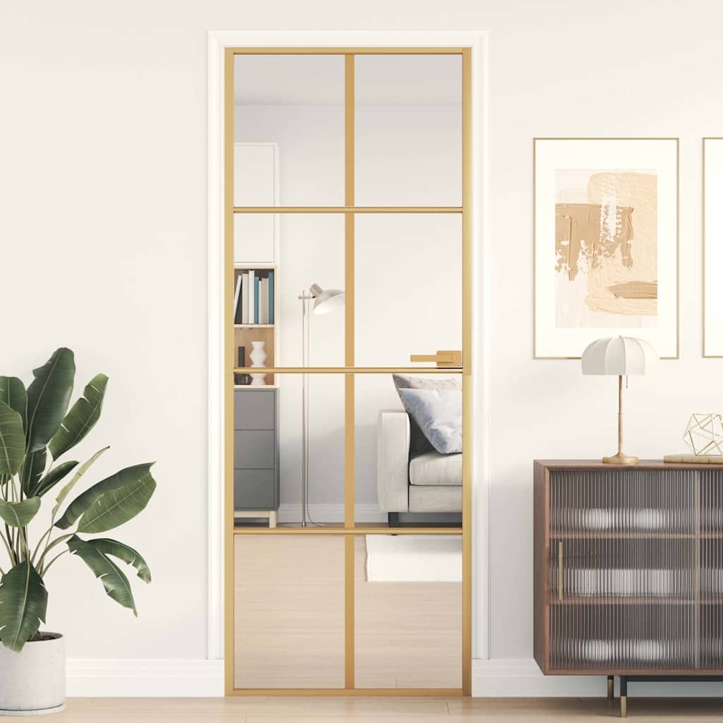 JUNG Vida Innentür Schlank Golden 76x201,5 cm Hartglas und Aluminium