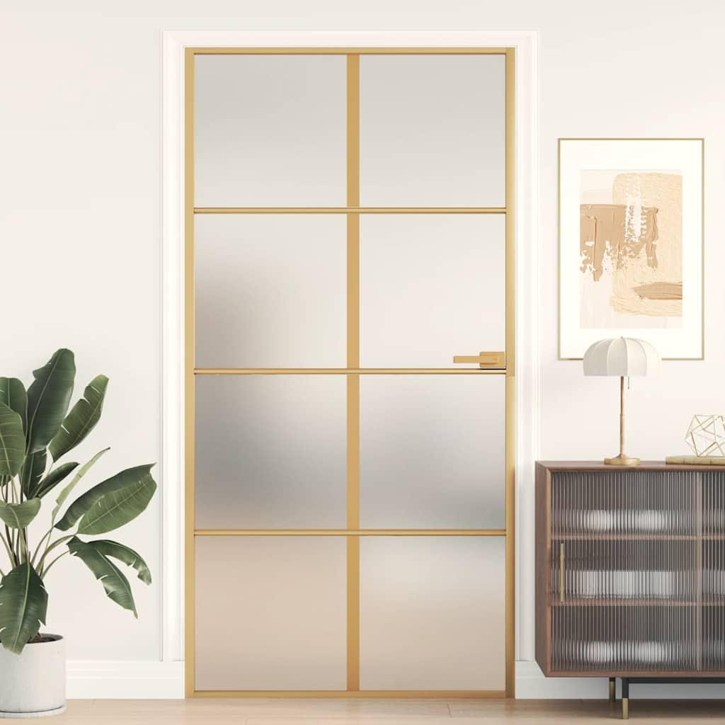 JUNG Vida Innentür Schlank Golden 102,5x201,5 cm Hartglas und Aluminium