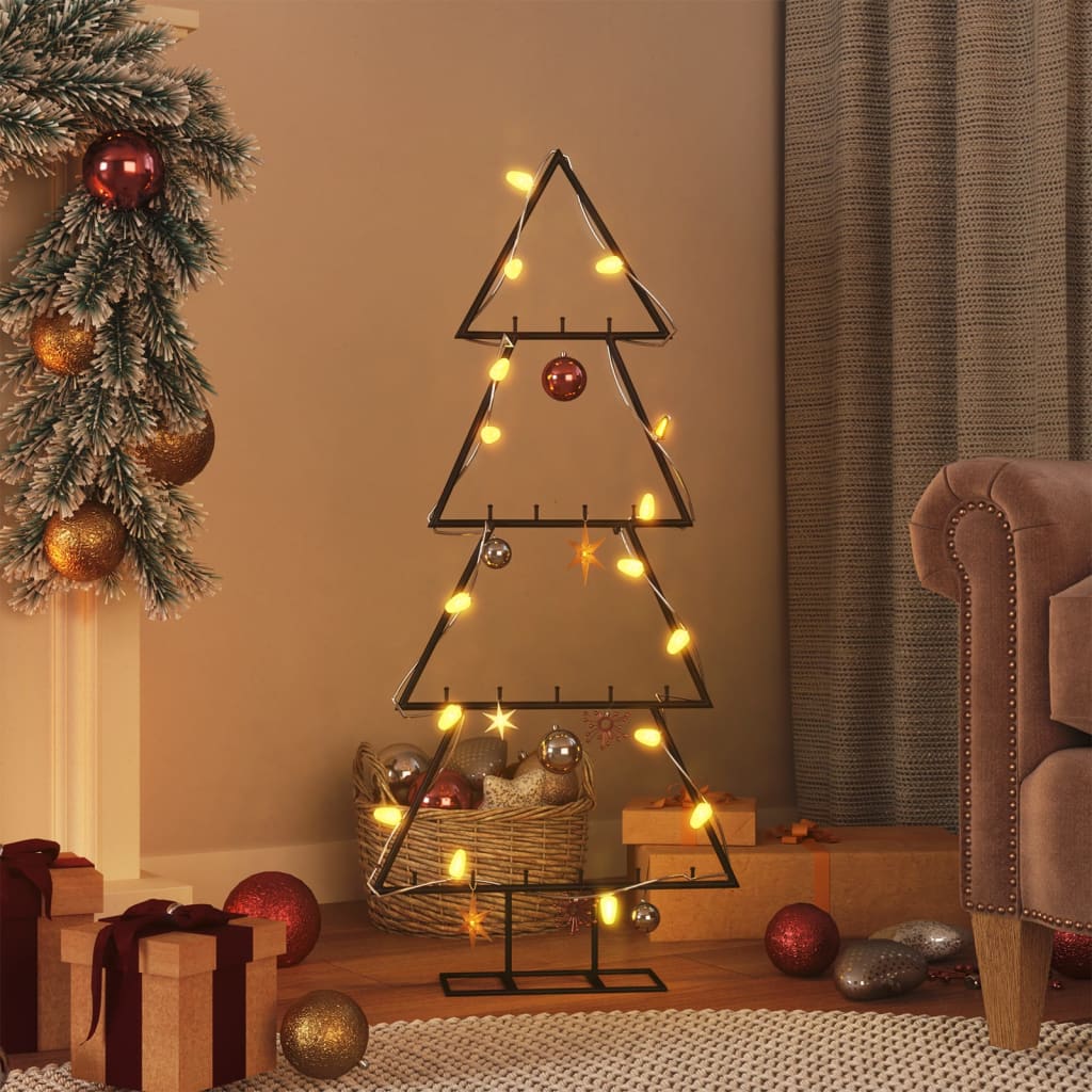 JUNG Vida Metall-Weihnachtsbaum für Dekorationen Schwarz 90 cm