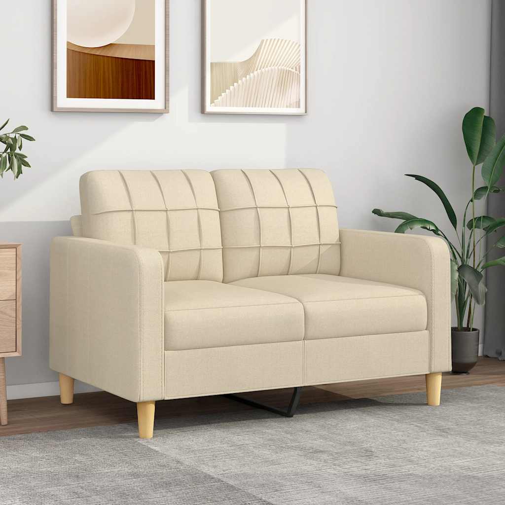 JUNG Vida 2-Sitzer-Sofa Creme 120 cm Stoff