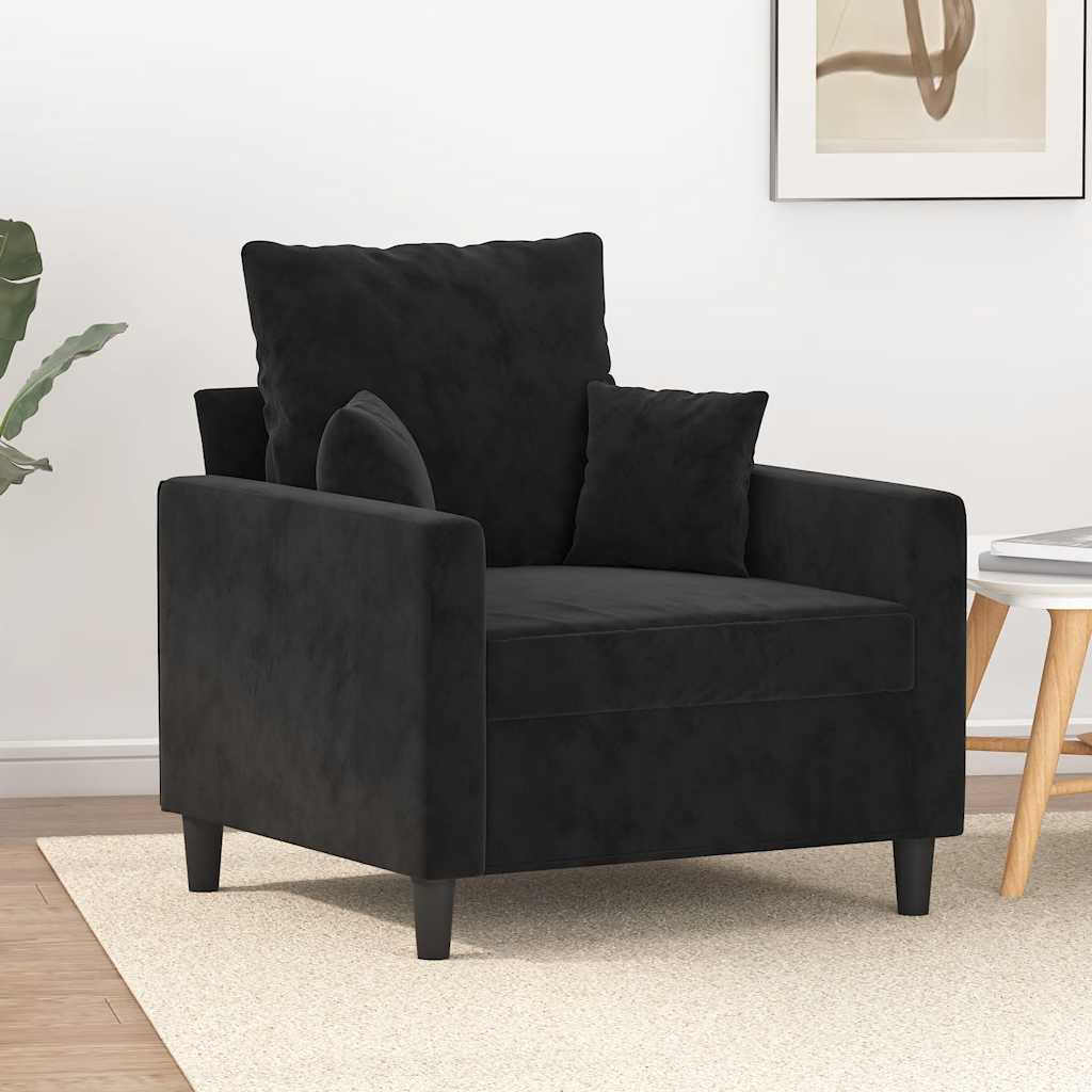 JUNG Vida Sessel Schwarz 60 cm Samt