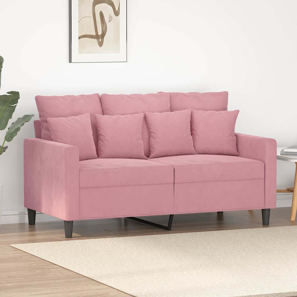 JUNG Vida 2-Sitzer-Sofa Rosa 120 cm Samt