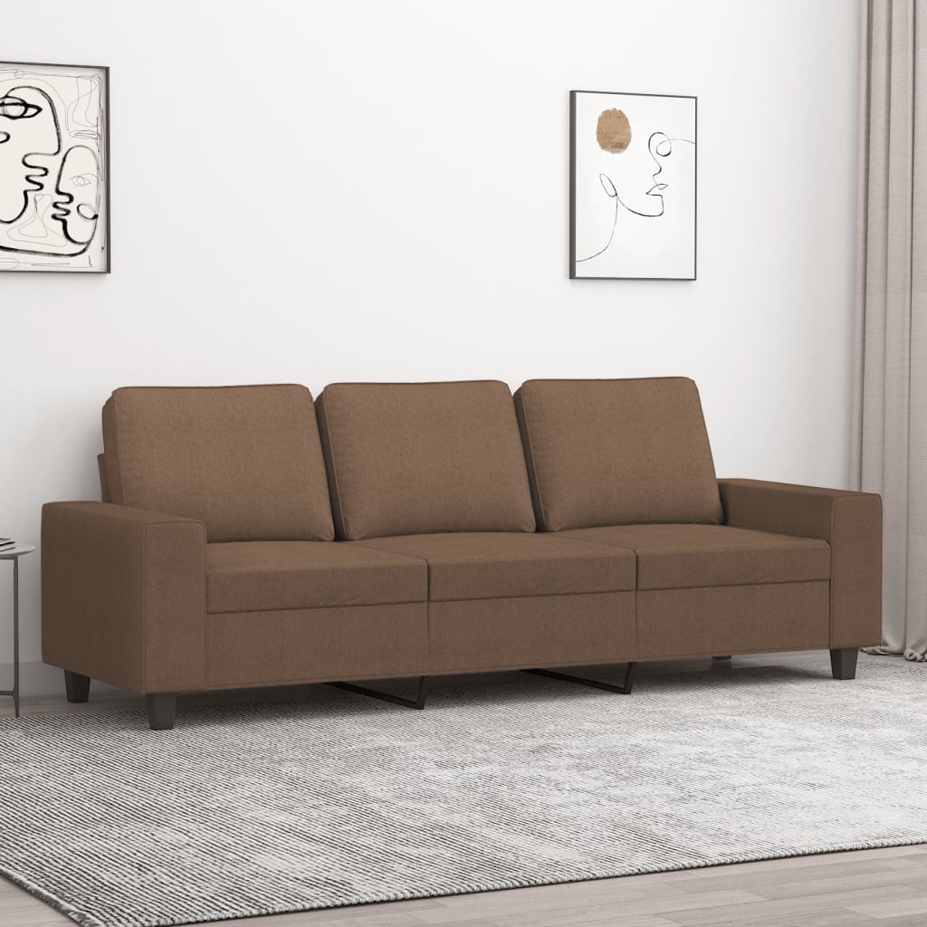 JUNG Vida 3-Sitzer-Sofa Braun 180 cm Stoff