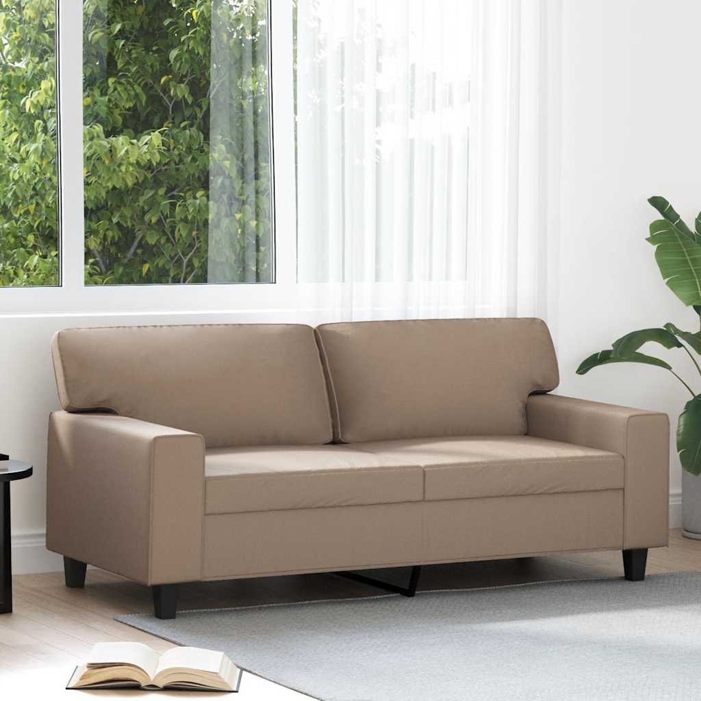 JUNG Vida 2-Sitzer-Sofa Cappuccino-Braun 140 cm Kunstleder