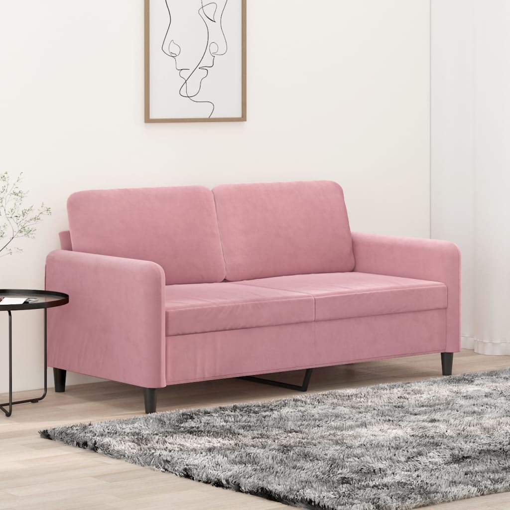 JUNG Vida 2-Sitzer-Sofa Rosa 140 cm Samt
