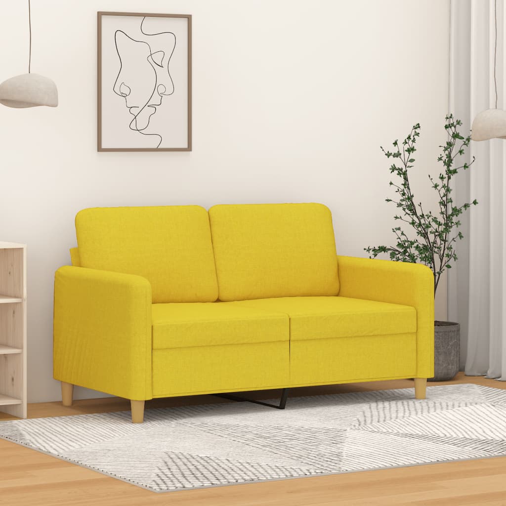 JUNG Vida 2-Sitzer-Sofa Hellgelb 120 cm Stoff