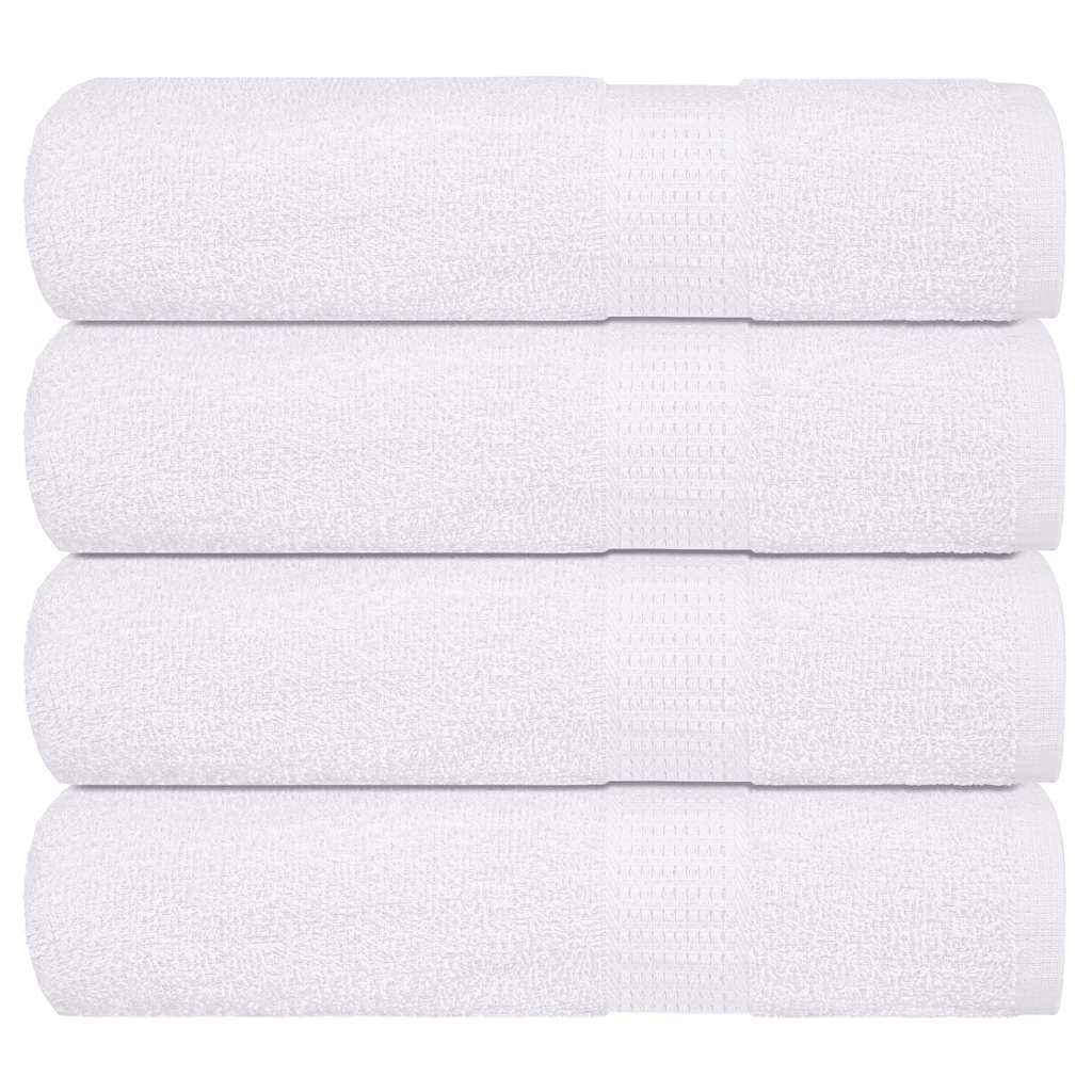 JUNG Vida Badetücher FROGN 4 Stk. Weiß 100x150 cm 360 g/m²
