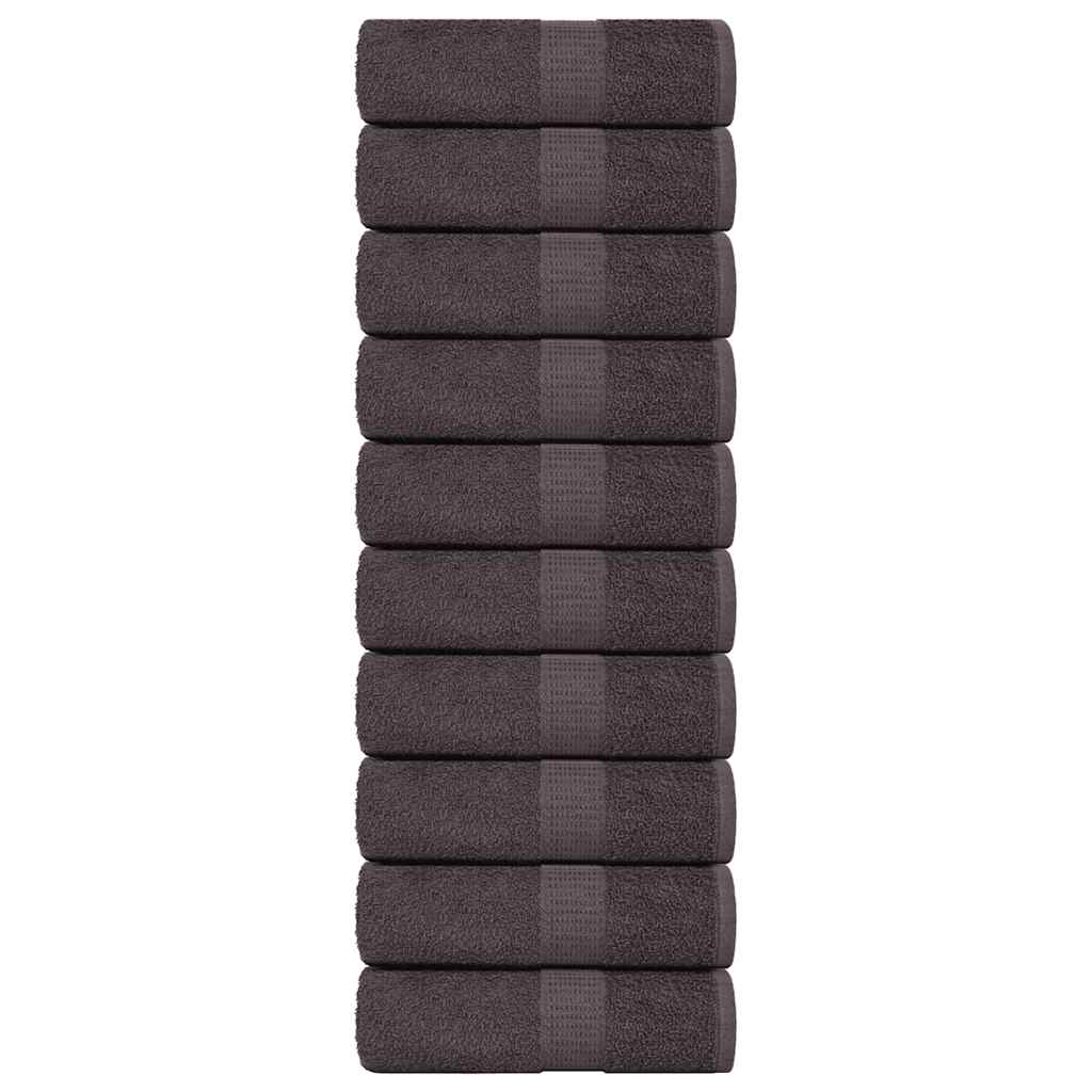 JUNG Vida Gästetücher FROGN 10 Stk. Anthrazit 30x50 cm 360 g/m²