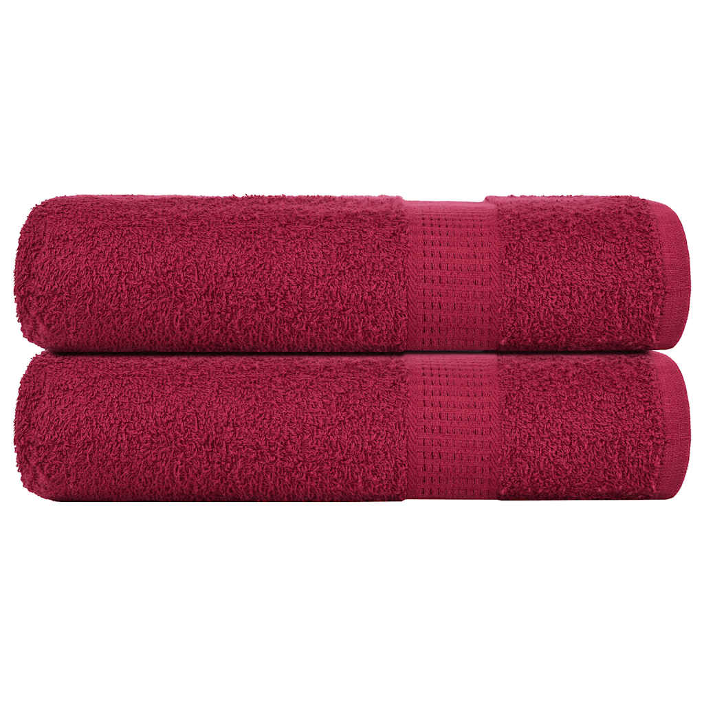 JUNG Vida Duschtücher FROGN 2 Stk. Bordeaux 70x140 cm 360 g/qm