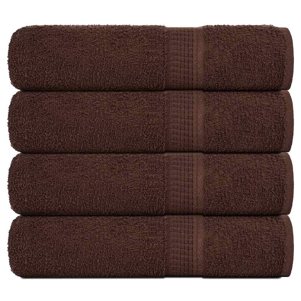 JUNG Vida Badetücher FROGN 4 Stk. Braun 100x150 cm 360 g/m²