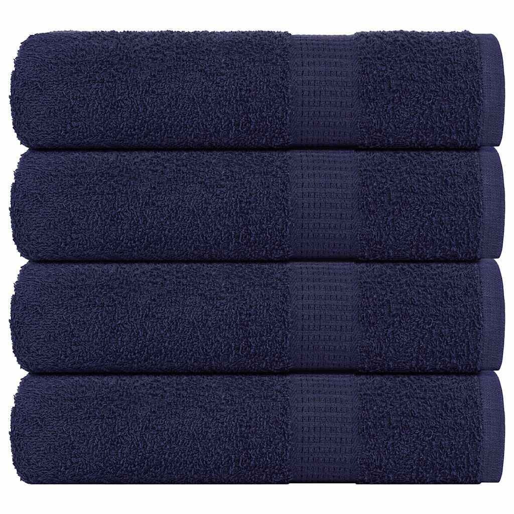 JUNG Vida Duschtücher FROGN 4 Stk. Marineblau 70x140 cm 360 g/m²