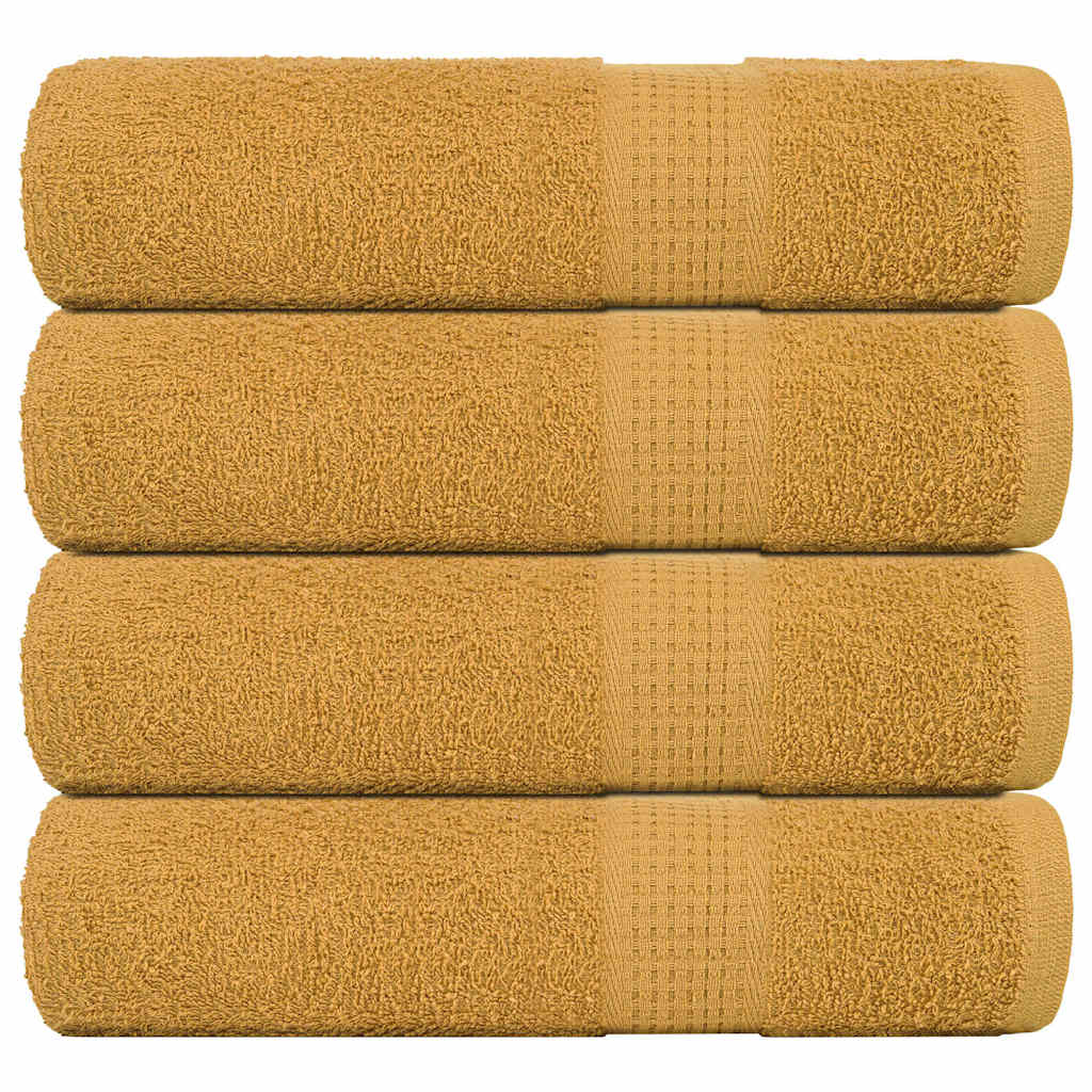 JUNG Vida Duschtücher FROGN 4 Stk. Gold 70x140 cm 360 g/m²
