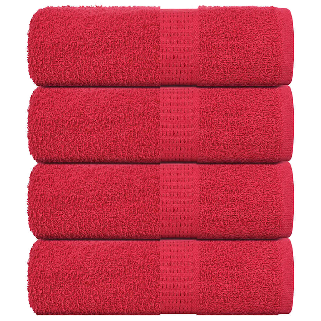 JUNG Vida Waschtücher FROGN 4 Stk. Rot 30x30 cm 360 g/m²