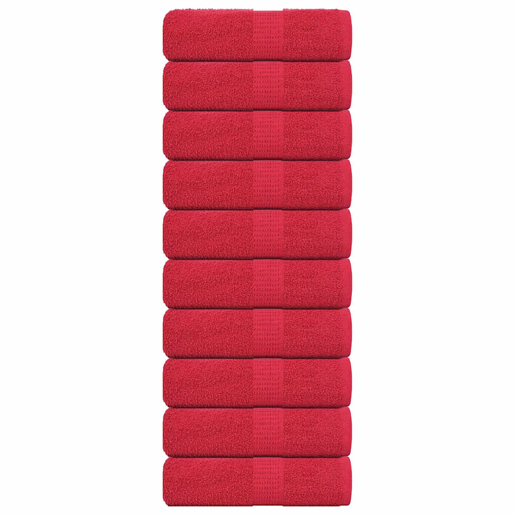 JUNG Vida Gästetücher FROGN 10 Stk. Rot 30x50 cm 360 g/m²