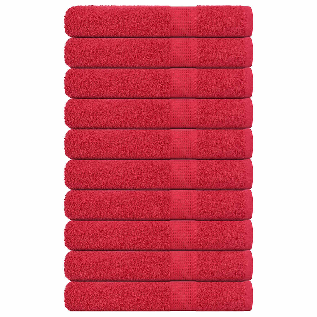 JUNG Vida Handtücher FROGN 10 Stk. Rot 100x200 cm 360 g/m²