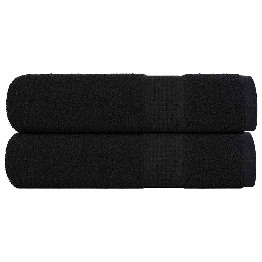 JUNG Vida Duschtücher FROGN 2 Stk. Schwarz 70x140 cm 360 g/m²