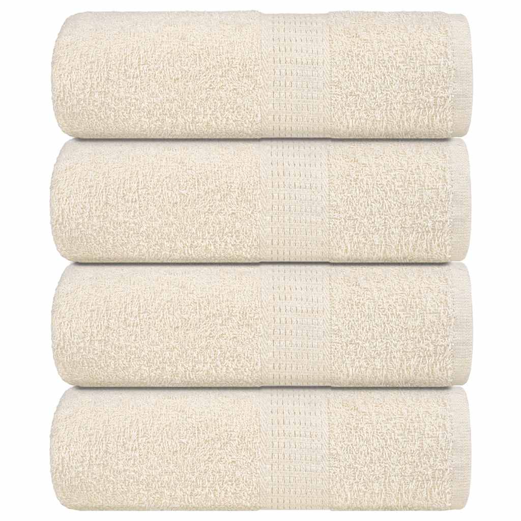 JUNG Vida Waschtücher FROGN 4 Stk. Creme 30x30 cm 360 g/m²