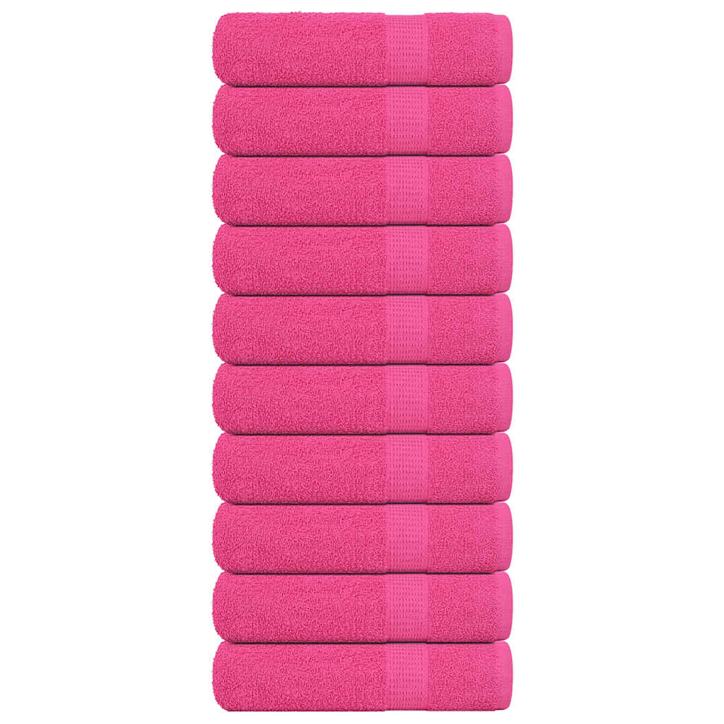 JUNG Vida Badetücher FROGN 10 Stk. Rosa 100x150 cm 360 g/m²