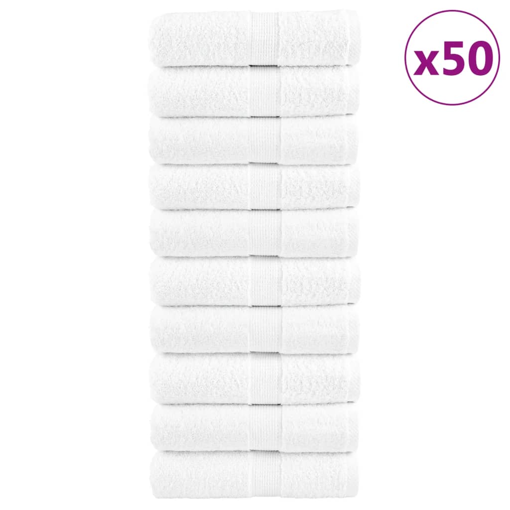 JUNG Vida Premium Waschlappen SOLUND 50 Stk. Weiß 15x21 cm 600 g/m²
