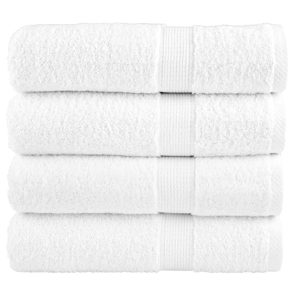 JUNG Vida Premium Duschtücher SOLUND 4 Stk. Weiß 70x140 cm 600 g/m²