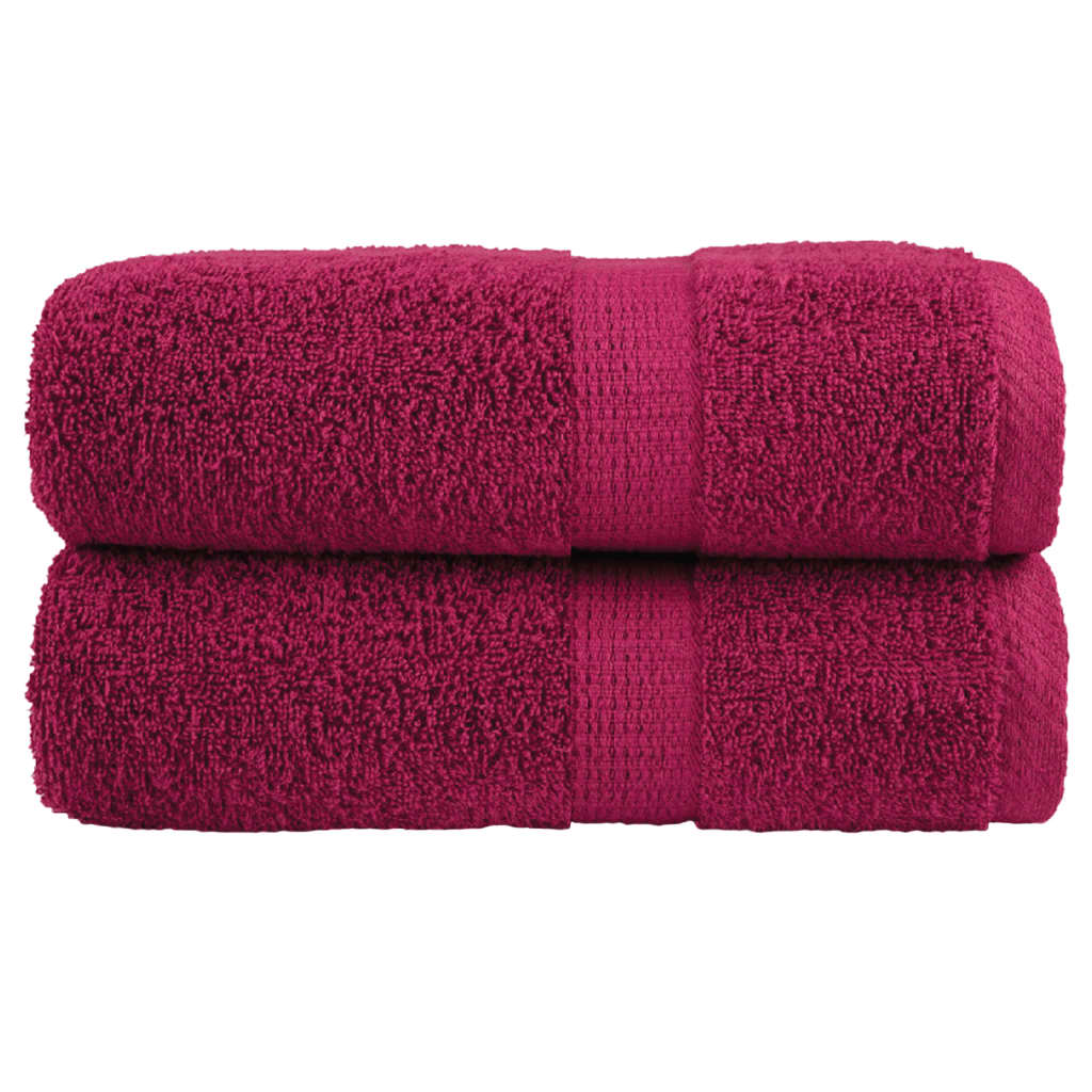 JUNG Vida Premium-Waschtücher SOLUND 2 Stk. Bordeaux 30x30 cm 600 g/m²