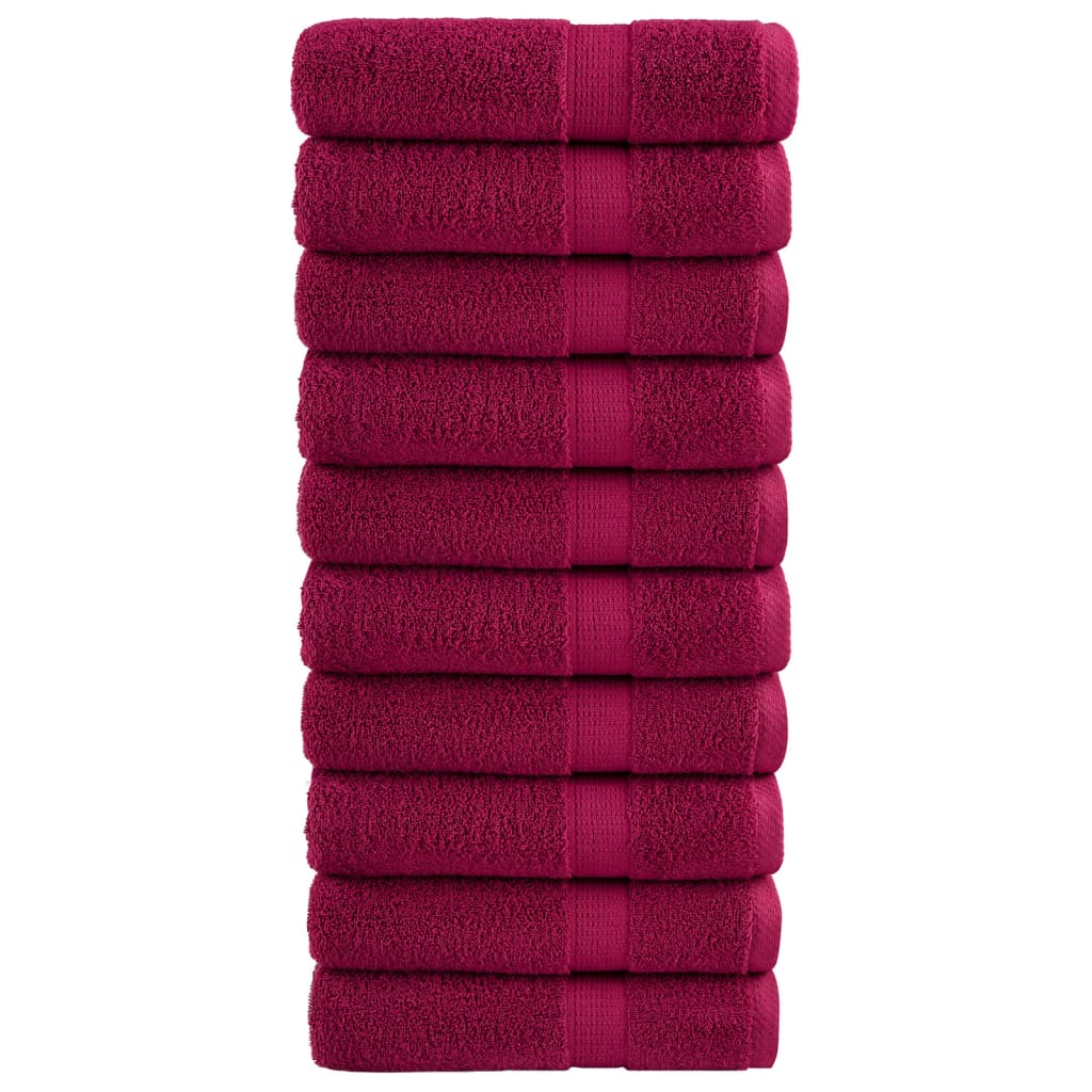 JUNG Vida Premium Duschtücher SOLUND 10 Stk. Bordeaux 70x140 cm 600 g/qm