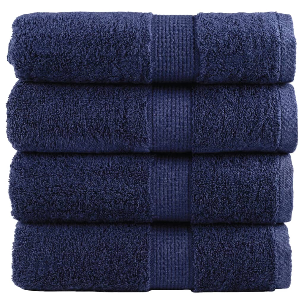 JUNG Vida Premium Gästetücher SOLUND 4 Stk. Marineblau 30x50 cm 600 g/m²