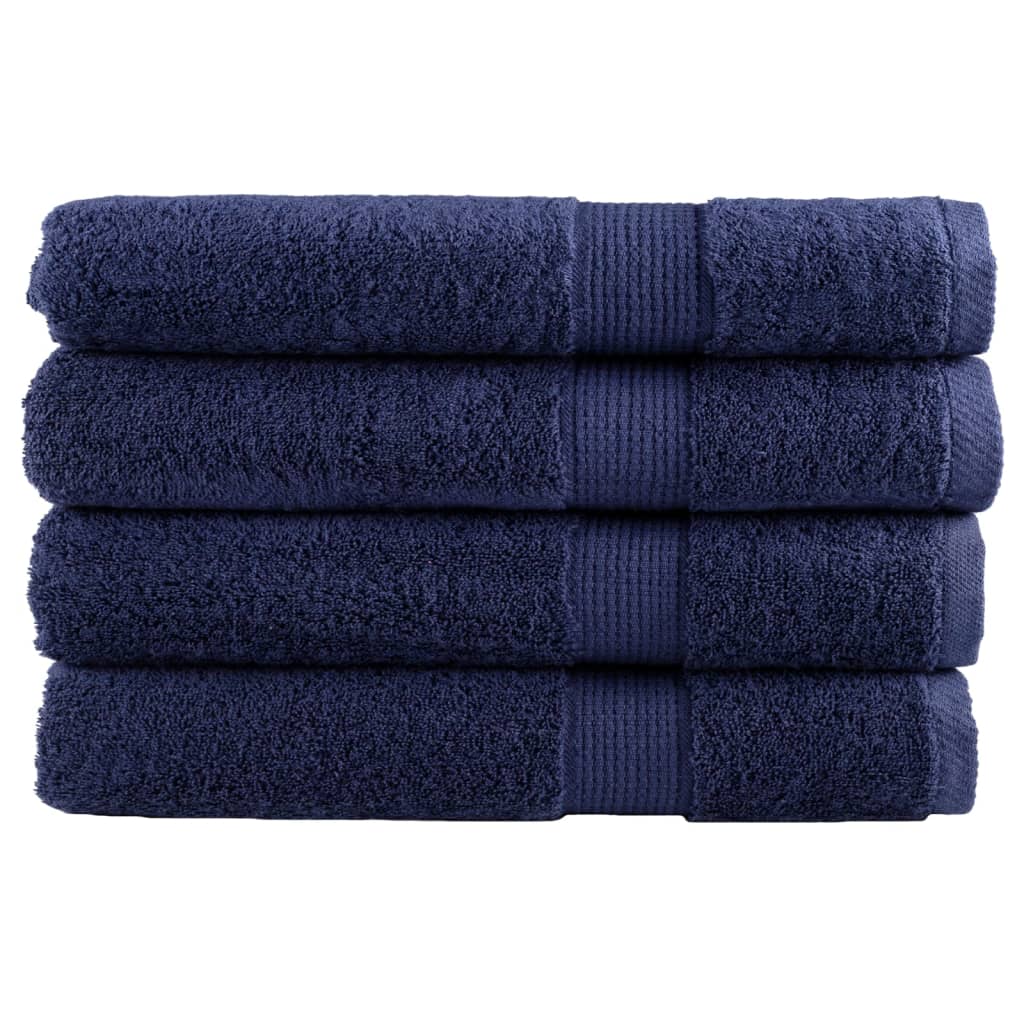 JUNG Vida Premium Saunatücher SOLUND 4 Stk. Marineblau 80x200 cm 600 g/m²